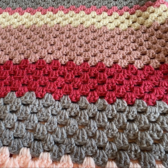 Multi coloured Crochet Blanket - Picture 11 of 12
